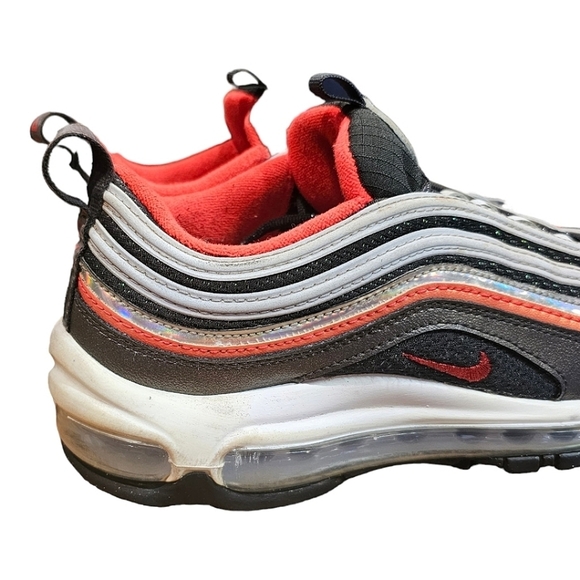 Nike Air Max 97 Fp Noir Crimson Size 6Y Womens Size 7.5 Comfort Lace Up - Picture 5 of 9